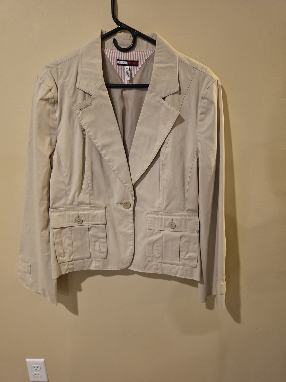 Tommy Hilfiger Cream Single-Button Women's Blazer